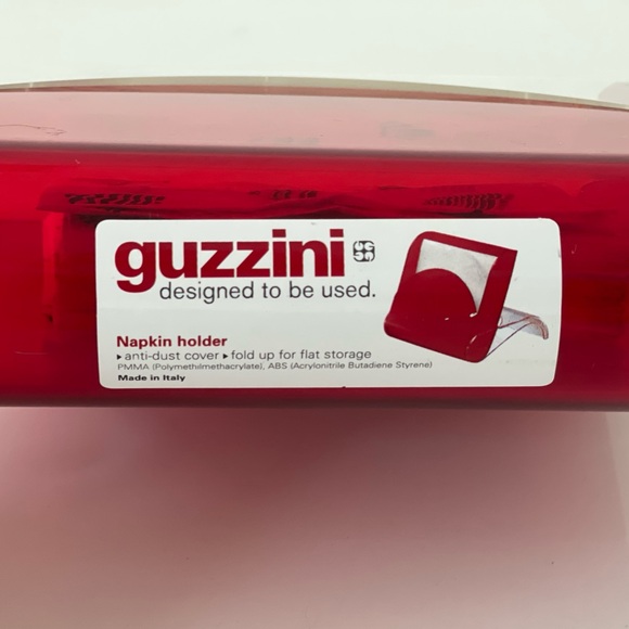 Italian designer Guzzini napkin holder in red. - Picture 4 of 4